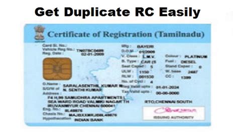 duplicate smart card rto|duplicate car registration certificate.